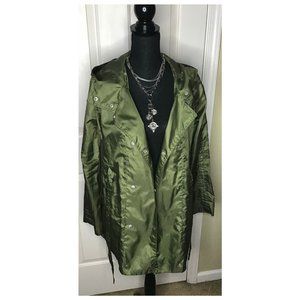 MOSSIMO SUPPLY CO. GREEN WINDBREAKER COAT SIZE LARGE
